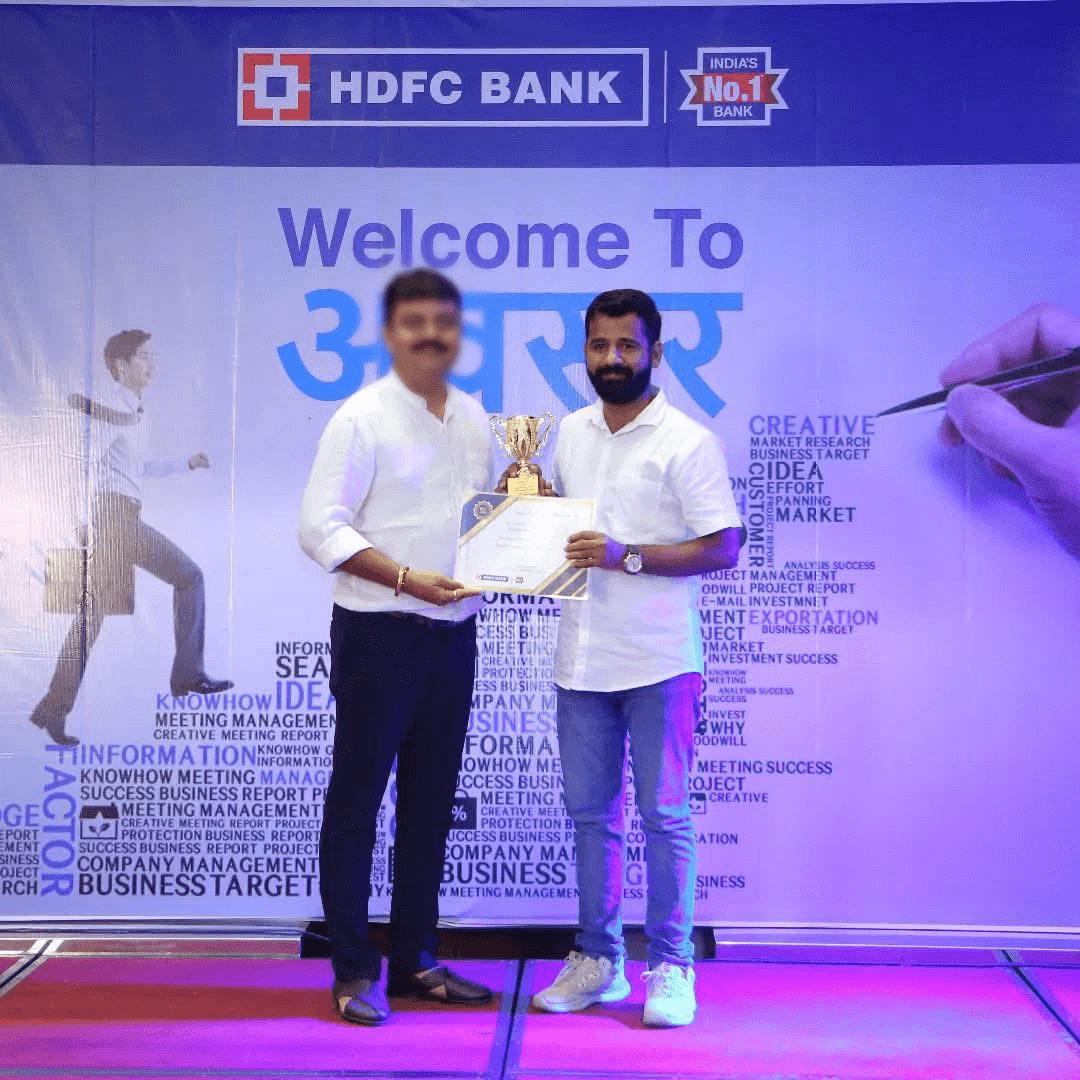 Founder receving an award